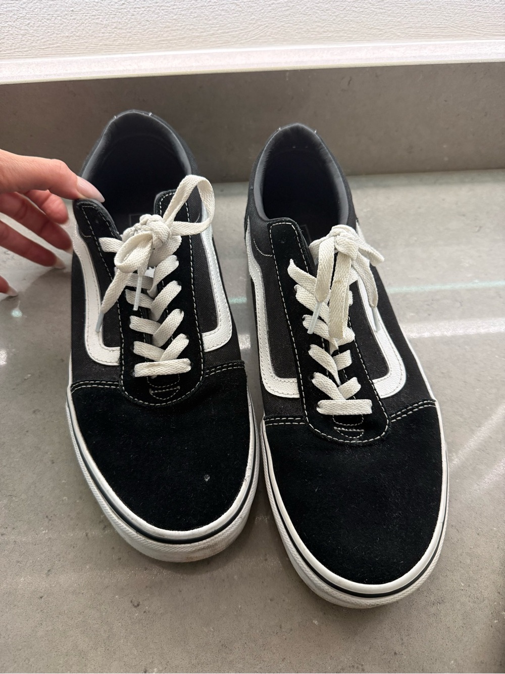 Vans Black & White Old Skool Low-Top Sneakers